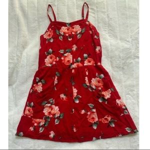 Abercrombie kids red floral sundress
